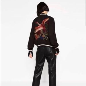 Zara reversible embroidered bomber jacket